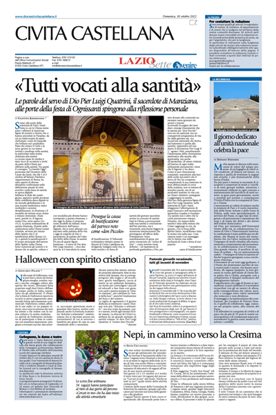 Avvenire - pagina diocesana del 30/10/2022